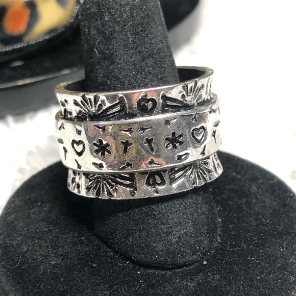 ⭐️🎁i am enough wide band inspiration /motivational ring ,size 8-Stamped - Picture 3 of 12